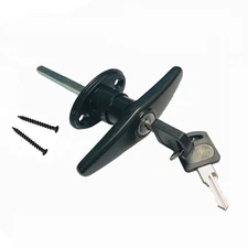 2.5" Truck Cap Cover Shell Topper T-Handle Lock Black Clockwise Rivet Mount