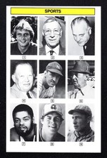 Joe Montana John Wooden Paul Brown Dale Murphy HOF Vintage Sports Trivia Card A2