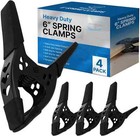 Lot of 4-6" inch Spring Clamp Large Super Heavy Duty Spring Metal All Black -.