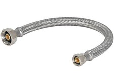 2 1/2 In. FIP X 3/8 In Compression Flexible Faucet Connector, Braided Stainless