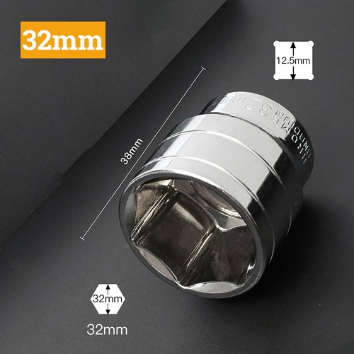 1/2" Drive 6 Point Shallow & Deep Metric Socket 8mm-32mm Standard Sockets Cr-v - Picture 26 of 47