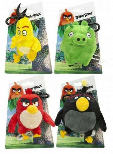 Official Angry Birds Series 4" Soft Plush Bagclip  - Picture 1 of 6