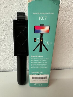 Selfie Stick Integrated Tripod K07, Neu 19,5 cm hoch