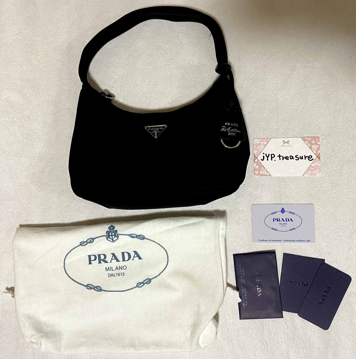 Re-edition 2000 cloth handbag Prada Black in Cloth - 31968784