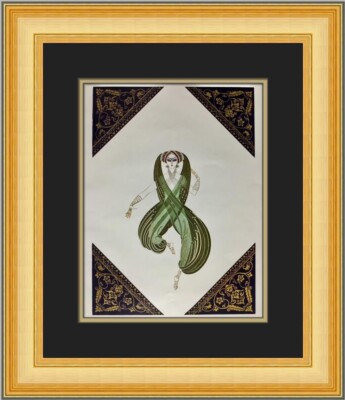 Erte Oriental Costume Custom Framed Print FREE SHIPPING