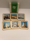 Acrylic Pimpernel Cork Backed Coasters Set - Bermuda Popular Locations Vintage