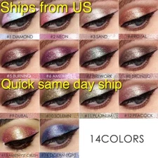 FOCALLURE Glitter & Glow Liquid Eyeshadow Shimmer Waterproof Eyes Makeup