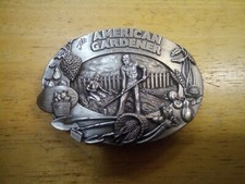 1985 Vintage Siskiyou American Gardener Commemorative Belt Buckle 1163