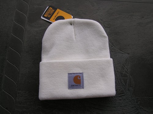 Carhartt Unisex One Sized Cream Colored Knit Cuffed Beanie - BRAND NEW!