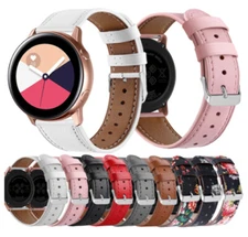 Genuine Leather Wrist Watch Band Strap For Samsung Galaxy Active 2 40mm 44mm
