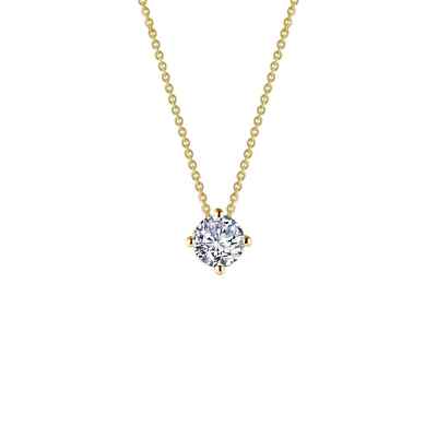 BRAND NEW Lafonn Gold Plated 1.30 CTW Solitaire Pendant Necklace N0154CLG20
