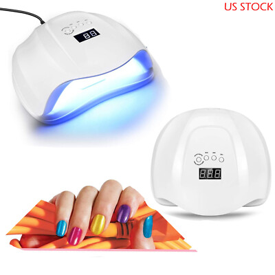 72W Nail Dryer LED Lamp UV Light Polish Gel Curing Machine Electric Manicure