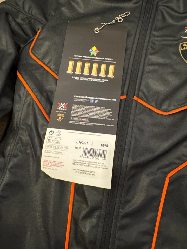 X-BIONIC Automobili Lamborghini Running Light Jacket Men's Size S zrx - Image 3 of 4