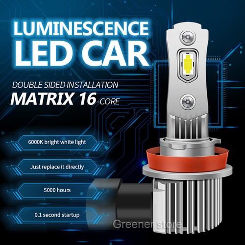 2x 55W Car LED Headlight H8 H9 H11 40000LM Lamp Bulb Xenon White 6000K Plug&Play - Picture 3 of 9