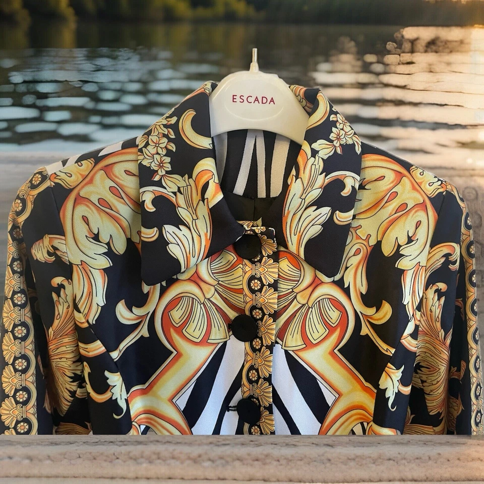 Baroque Print Coat Dinner Party Wedding Formal Size 10 M BNWT - Image 4 of 4