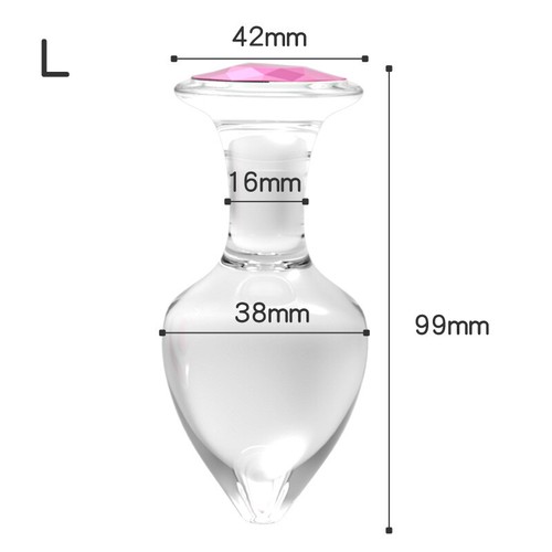 Glass Dildo Anal Butt Plug Sex Toy G-Spot Massager Women Men Masturbator Toy - Picture 14 of 15