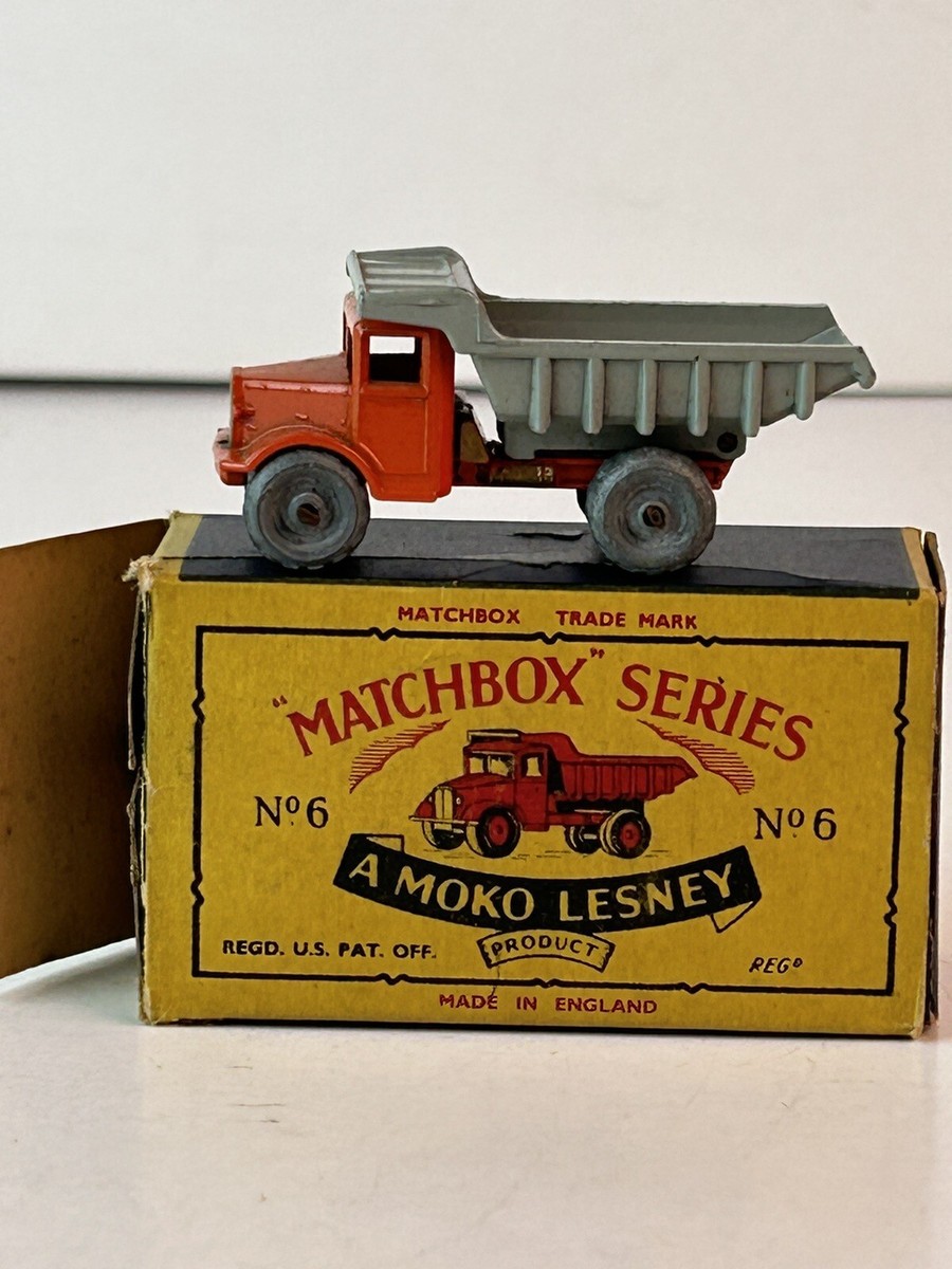 ミニカー MATCHBOX No.6 EUCLID QUARRY TRUCK Matchbox #6, 1950's Euclid Quarry Truck, With Original Box