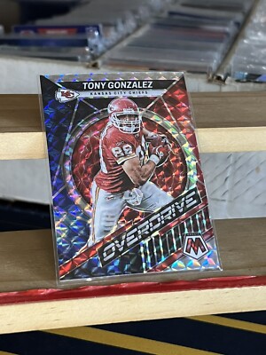Tony Gonzalez 2022 Panini Mosaic Football Overdrive OS-21 - Silver Prizm SP