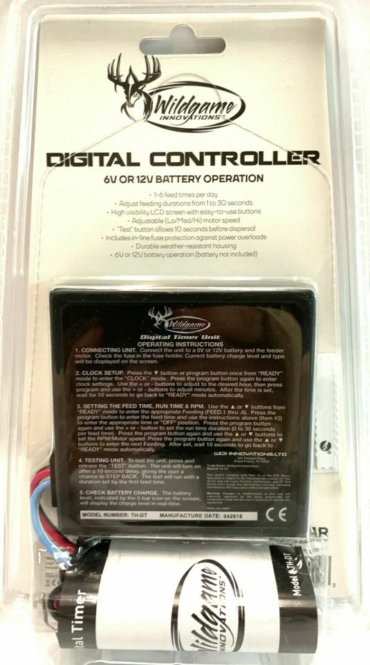 Controlador digital temporizador Wildgame Innovations 6V o 12V funcionamiento a batería TH-DT Foto 4 de 4