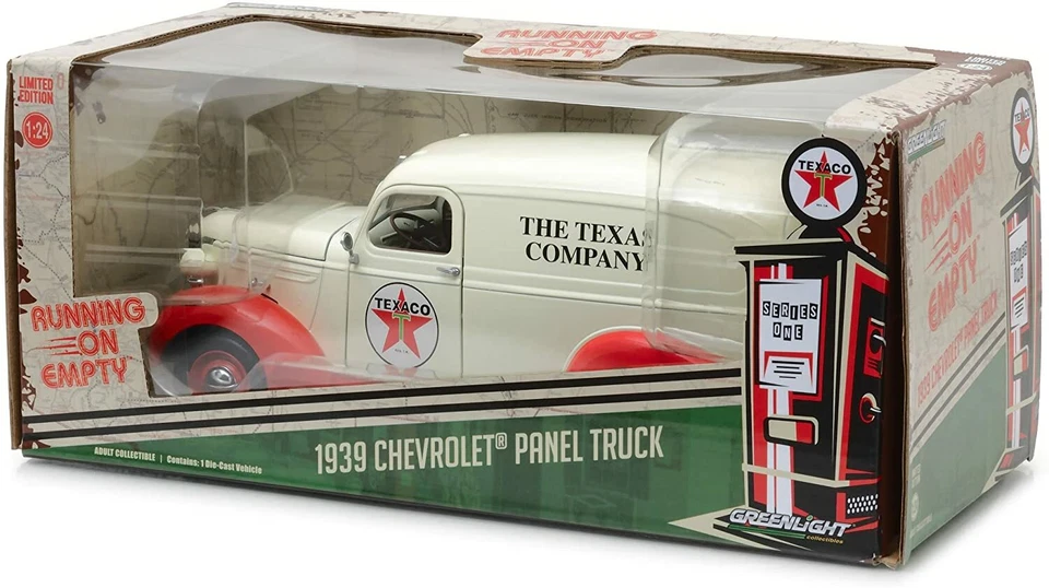 GREENLIGHT 1:24 DIE CAST - FURGONE CHEVROLET PANEL TRUCK (1939) TEXACO ART 18238 - Immagine 2 di 2