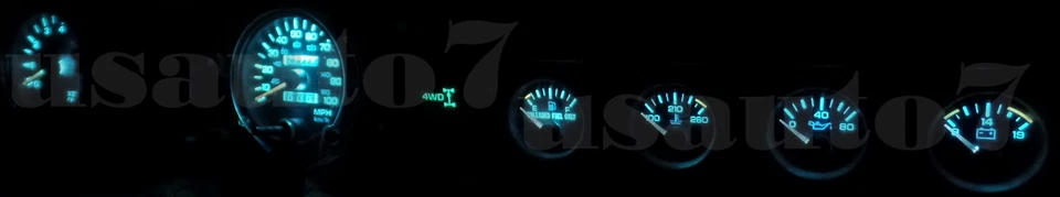 Dash Instrument Cluster AQUA ICE BLUE LED LIGHTS KIT Fits 87-95 Jeep Wrangler YJ Foto 4 de 4