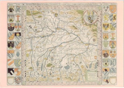 Postkarte Ansichtskarte Landshut Historische Karte Holzschnitt 1568