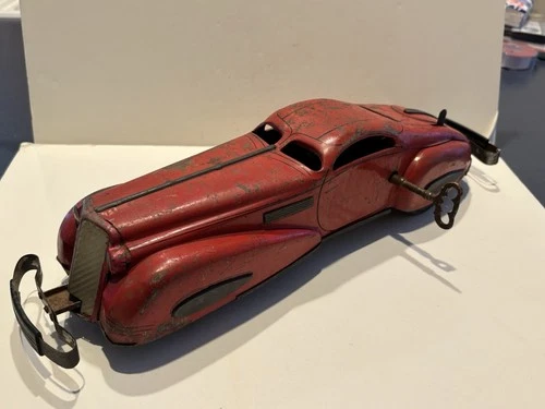 1930’s Marx Model #711 Streamline Art Deco Wind Up Reversible Bumper Coupe