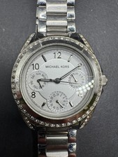 Michael Kors Blair Glitz Chronograph Watch MK5612 10ATM Stainless Steel 32mm