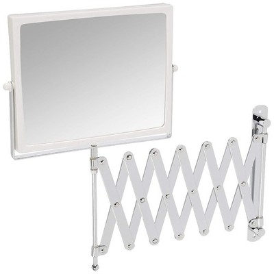 Two-Sided Swivel Wall Mount Mirror Vanity Mirror W/ 5X Magnification