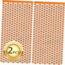 2pcs Happy Halloween Curtains - Pumpkins Door Streamers Orange Pumpkin-orange