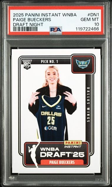 PSA10 2025 PANINI INSTANT WNBA DRAFT NIGHT DN1 PAIGE BUECKERS (RC)