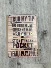 Funny Billiards Tin Sign Pool Table Accessories Pool Room Decor Playing Pool 