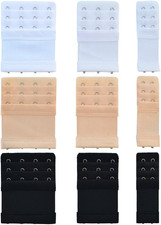 9Pcs Bra Extender 2 Hooks/3 Hooks/4 Hooks Nylon Elastic Back Bra Band Extension