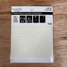 Recollections Halloween Trick or Treat Layering Stencils 4pc Set 782220 NEW