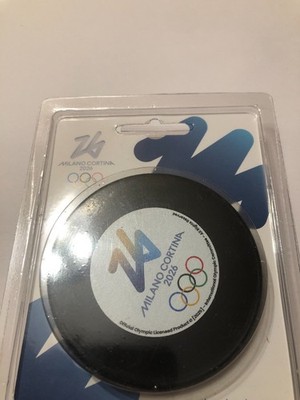 Eishockey Puck Olympische Spiele 2026 Milano & Cortina Logo Puck OVP NEU RAR