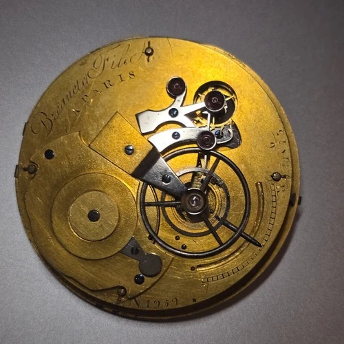 Antique Rare Breguet LEVER Pocket Watch Movement DEAD BEAT CENTER SECONDS PARIS