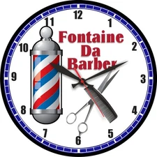 12.25" Personalized Barber Shop Hair Cut Salon Wall Clock Gift 0724