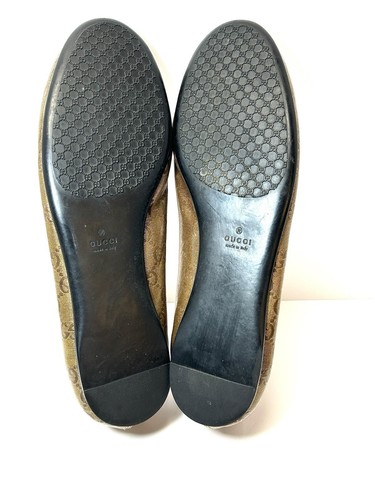 Gucci Gold GG Interlocking Ballerina Flats Size 39 - Picture 13 of 20