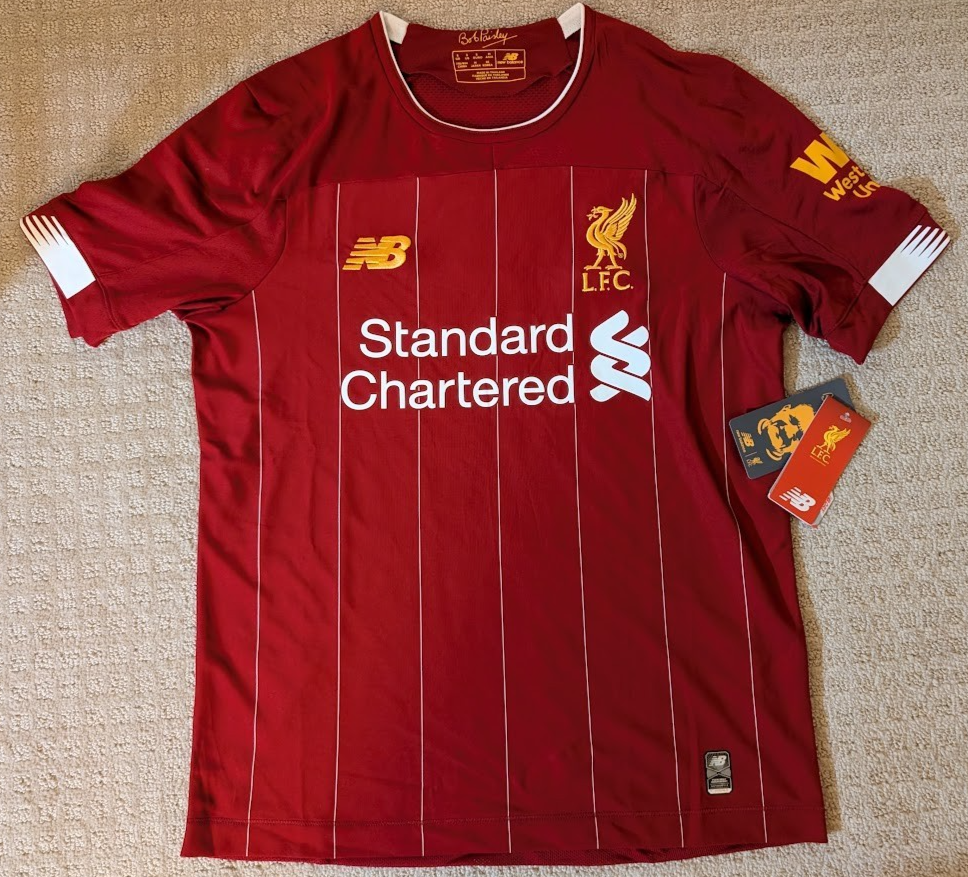 Men's New Balance Liverpool Home 2019/20 Virgil Van Dijk Authentic