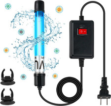 13W Aquarium UV Sterilizer for 70-200 Gallon Fish Tank Light Aquarium Algae Clea