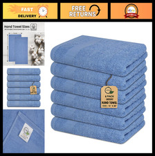 Set of 6 Ultra Soft Hand Towels 16x30   100 Cotton, Highly Absorbent  Home, G