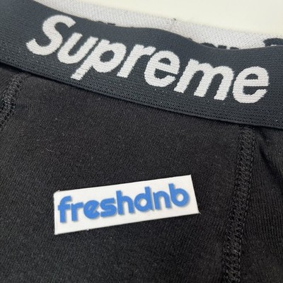 Supreme Hanes Boxer Briefs - Black - Small - 1 Pair - 100% Genuine