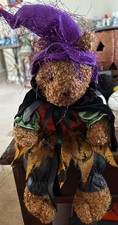Halloween Witch Costume Bear Teddy Plush Vintage Shelf Sitter Retired 12  