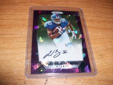 2017 Panini NFL Football Wayne Gallman Purple Crystals Rookie Auto Card 3/75. rookie card picture