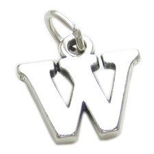 Lettre W Initiale en argent sterling .925 x 1 Pendentif lettres breloques!