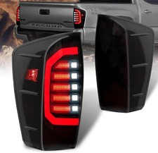 LED Tail Lights Assembly for 2016-2021 Toyota Tacoma,Full LED Taillights Smoked