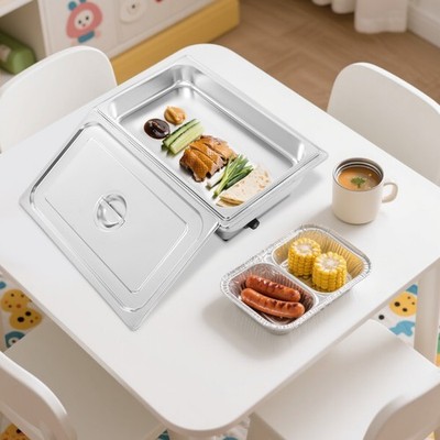 Catering Serving Dining Stove Buffet Dishes Food/Water Pan W/ Lid for Hotel Home