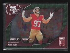 2024 Donruss Elite #9 Nick Bosa Field Vision Green San Francisco 49ers