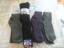 6 Pairs Knee Length Wool Mix Socks Mens 6 To 11