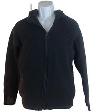 Boys XL 16-18 Athletic Works Black Zip-Up Hoodie Jacket Performance